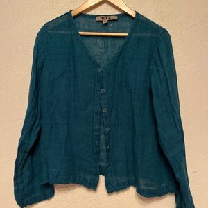 Flax Teal Button Down Shirt